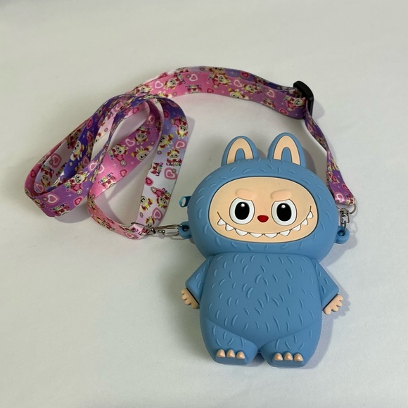 Blue Labubu 
Silicone bag, coin purse, crossbody New - Picture 1 of 10